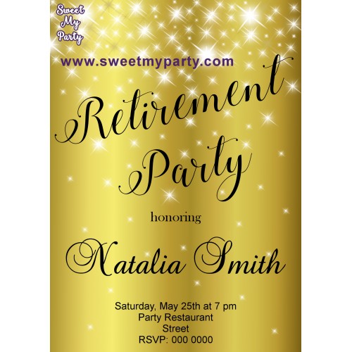 Gold Sparkly Retirement Party Invitation,Golden Retirement Party Invitation,(01ar) Gold Sparkly Retirement Party Invitation,Golden Retirement Party Invitation,(01ar)